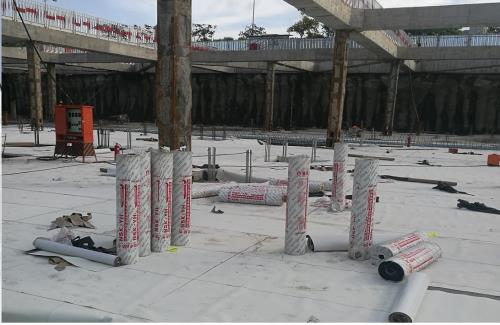 崇明岛商业广场车库底板防水